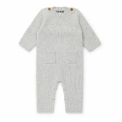 Merino Wool Jumpsuit Heather grey Bonton Fashion Baby