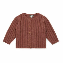 Merle Wool and Alpaca Cardigan Caramel Bonton Fashion Baby