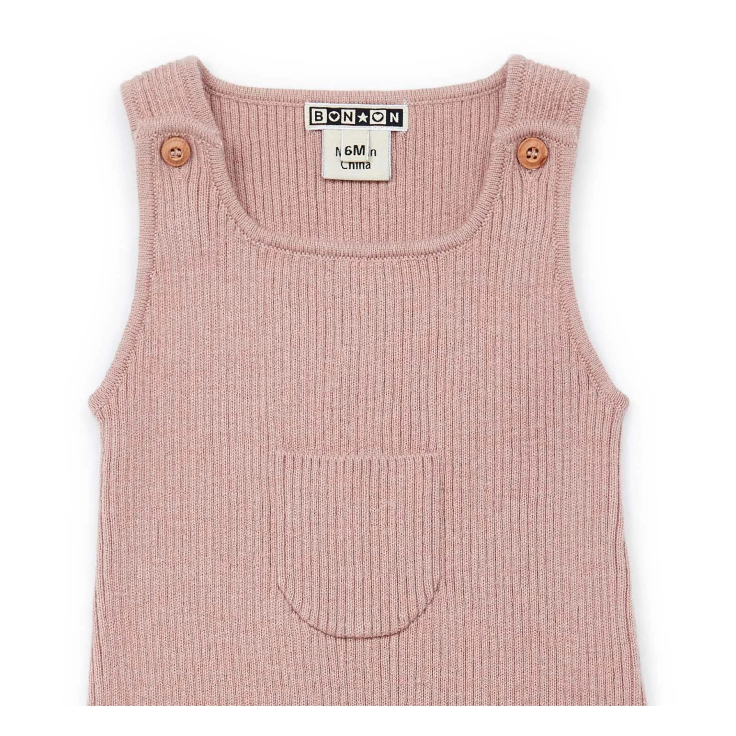 Minota Knitted Overalls Pink Bonton Fashion Baby 2 Minota Knitted Overalls Pink Bonton Fashion Baby - Image 2