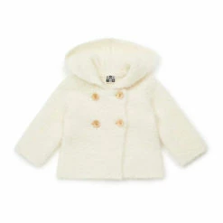Miro Wool and Alpaca Coat Ecru Bonton Fashion Baby