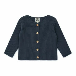 Mouton Organic Cotton Cardigan Charcoal grey Bonton Fashion Baby, Children