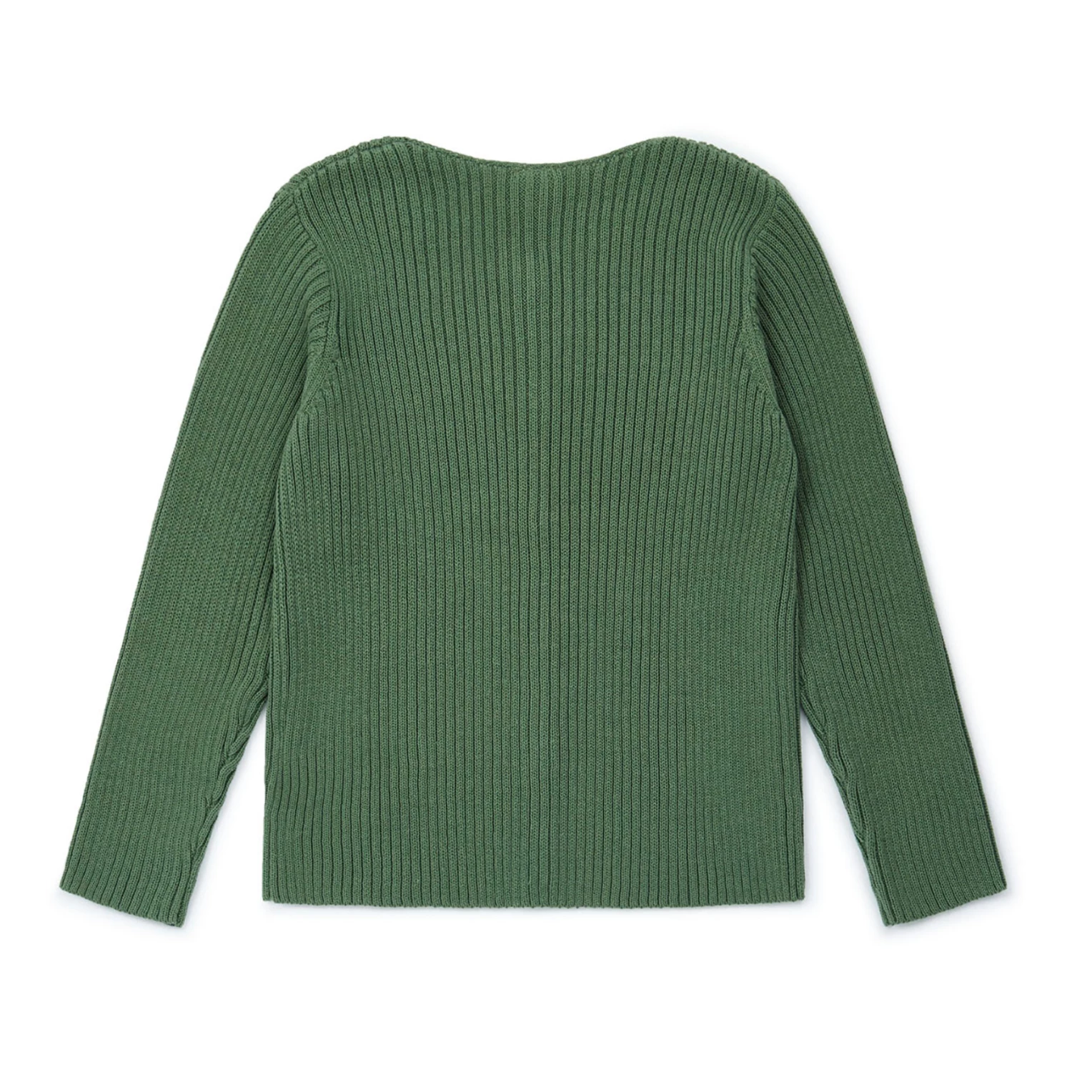 Mouton Organic Cotton Cardigan Green Bonton Fashion Children 3 Mouton Organic Cotton Cardigan Green Bonton Fashion Children - Image 3