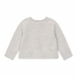 Mulot Merino Wool Cardigan Heather grey Bonton Fashion Baby -Bonton Best Sales mulot merino wool cardigan heather grey bonton fashion baby 2