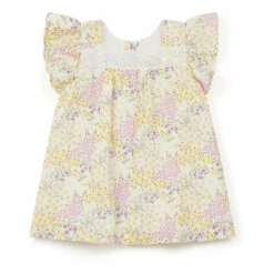 Nopop Cotton Muslin Dress Ecru Bonton Fashion Baby