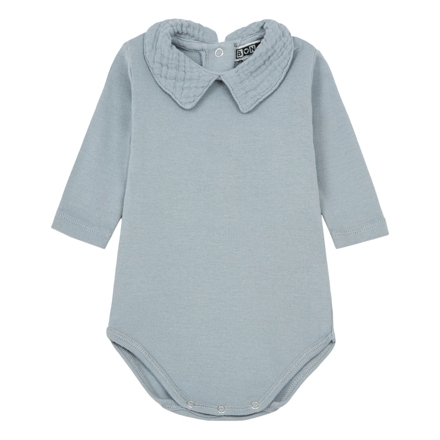 Organic Cotton Baby Bodysuit Blue Bonton Fashion Baby 1 Organic Cotton Baby Bodysuit Blue Bonton Fashion Baby