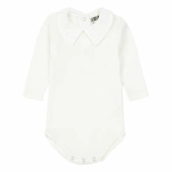 Organic Cotton Baby Bodysuit Ecru Bonton Fashion Baby