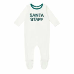 Organic Cotton Baby Pyjamas - Christmas Collection - Ecru Bonton Fashion Baby