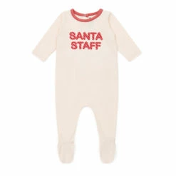 Organic Cotton Baby Pyjamas - Christmas Collection - Pale pink Bonton Fashion Baby