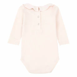 Bonton Best Sales -Bonton Best Sales organic cotton collar baby bodysuit pale pink bonton fashion baby 1