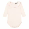 Organic Cotton Collar Baby Bodysuit Pale pink Bonton Fashion Baby