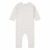 Organic Cotton Floral Jumpsuit Grey Bonton Fashion Baby