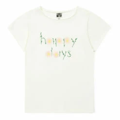 Organic Cotton Happy T-shirt Ecru Bonton Fashion Children