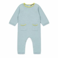 Organic Cotton Jumpsuit Blue Bonton Fashion Baby