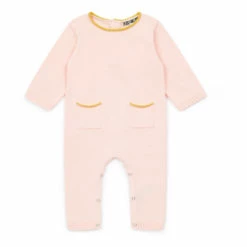 Organic Cotton Jumpsuit Pink Bonton Fashion Baby