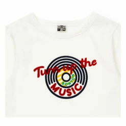 Organic Cotton Music T-shirt Ecru Bonton Fashion Children -Bonton Best Sales organic cotton music t shirt ecru bonton fashion children 2