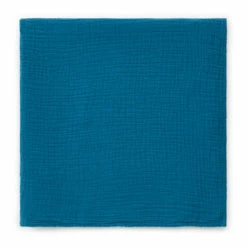 Organic Cotton Muslin Swaddling Cloth Blue Bonton Design Baby