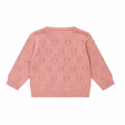 Organic Cotton Openwork Heart Cardigan Pink Bonton Fashion Baby, Children 5 Organic Cotton Openwork Heart Cardigan Pink Bonton Fashion Baby, Children -Bonton Best Sales organic cotton openwork heart cardigan pink bonton fashion baby children 2