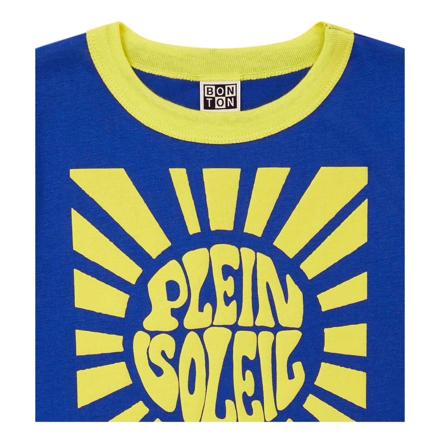 Organic Cotton Plein Soleil T-shirt Blue Bonton Fashion Children 2 Organic Cotton Plein Soleil T-shirt Blue Bonton Fashion Children - Image 2