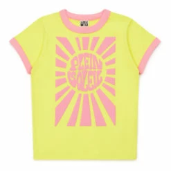 Organic Cotton Plein Soleil T-shirt Yellow Bonton Fashion Children