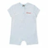 Organic Cotton Polka Dot Playsuit Blue Bonton Fashion Baby