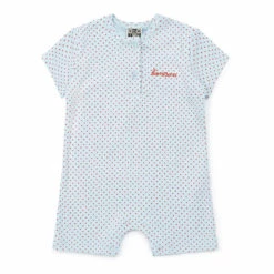 Organic Cotton Polka Dot Playsuit Blue Bonton Fashion Baby