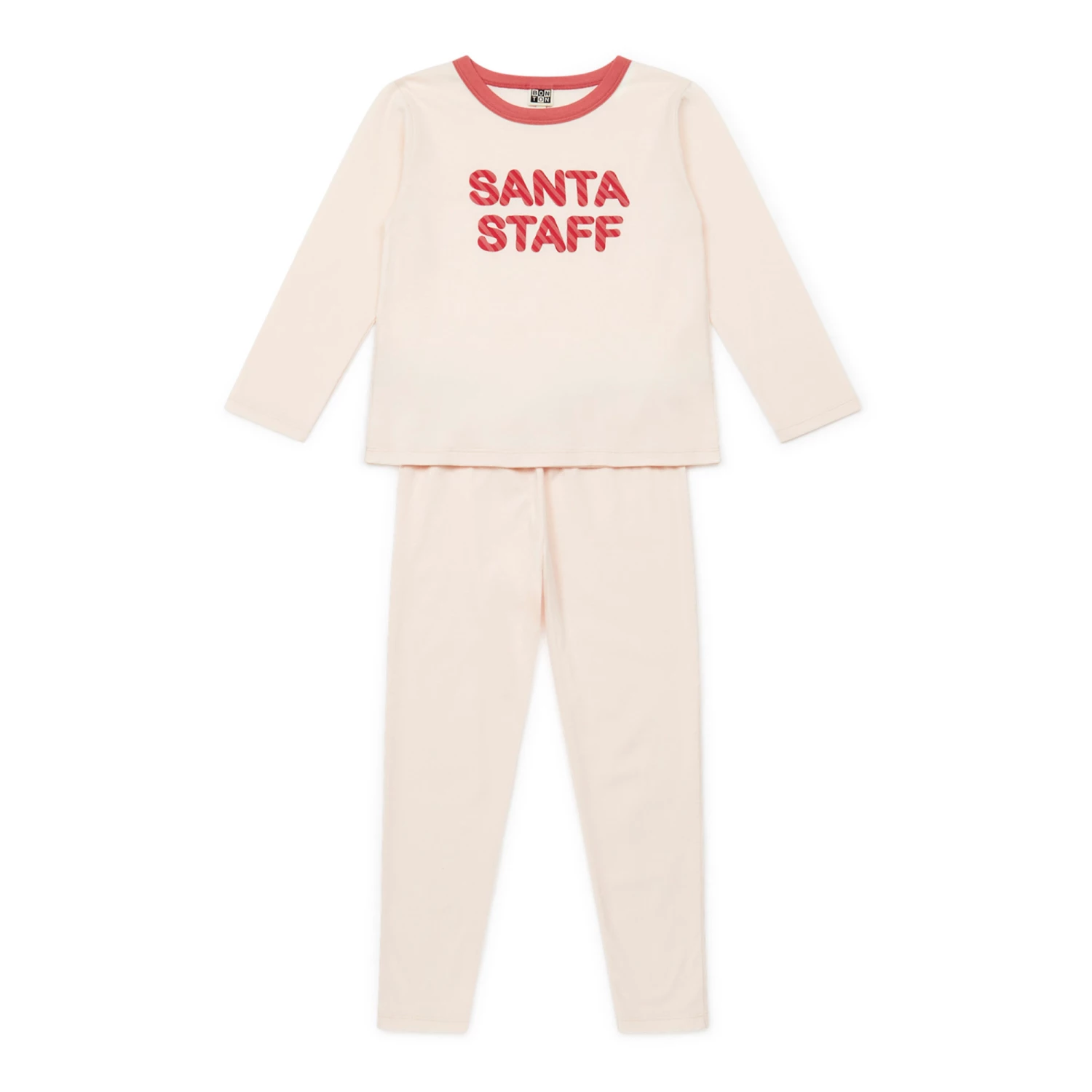 Organic Cotton Pyjamas - Christmas Collection - Pale pink Bonton Fashion Children 1 Organic Cotton Pyjamas - Christmas Collection - Pale pink Bonton Fashion Children