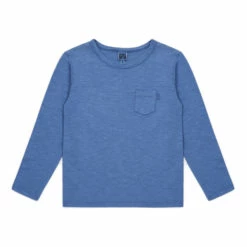 Organic Cotton Slub T-shirt Blue Bonton Fashion Children