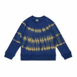 Organic Cotton Tie-Dye Sweatshirt Navy blue Bonton Fashion Children