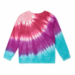Organic Cotton Tie-Dye Sweatshirt Pink Bonton Fashion Children