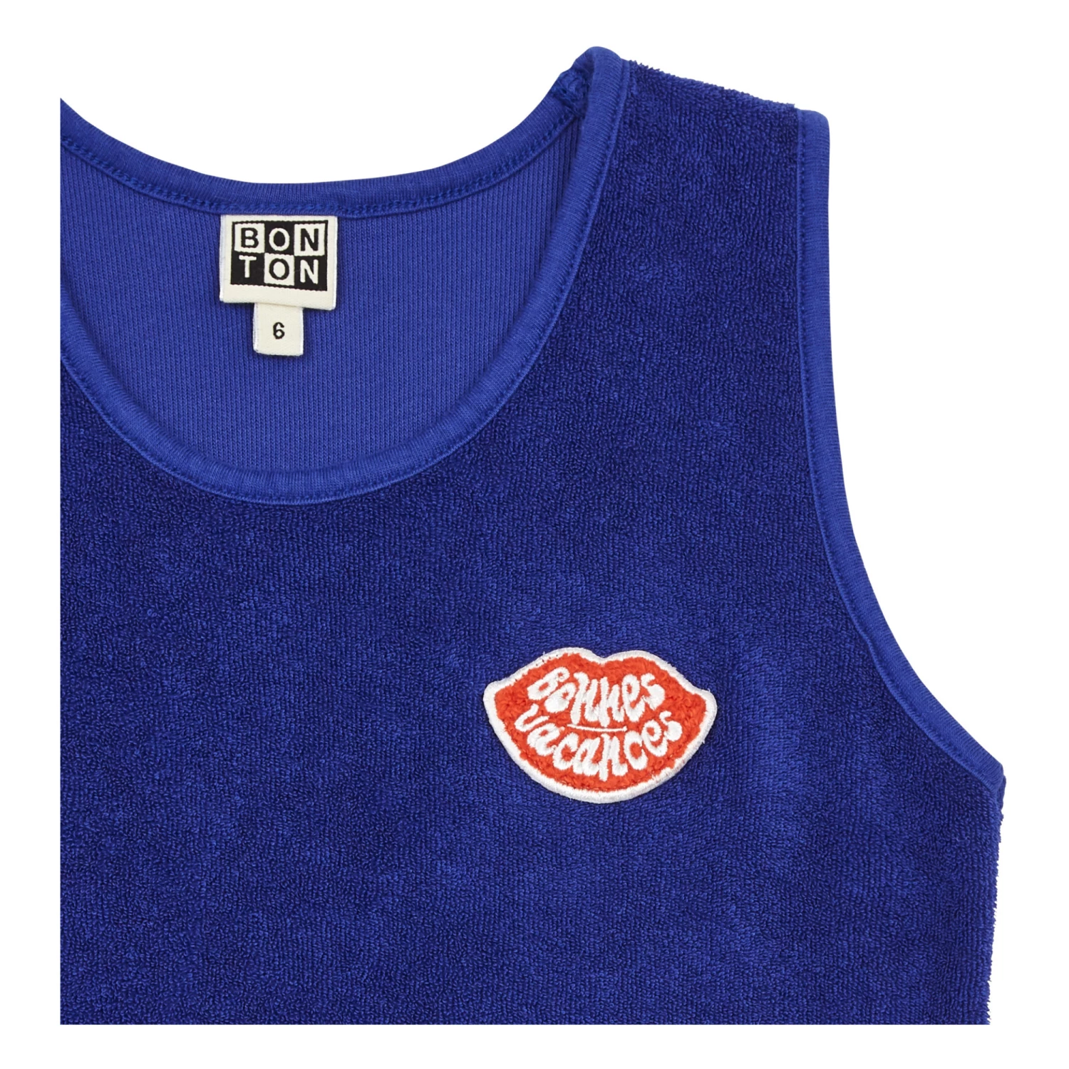 Organic Terry Cloth Tank Top Blue Bonton Fashion Children 2 Organic Terry Cloth Tank Top Blue Bonton Fashion Children - Image 2