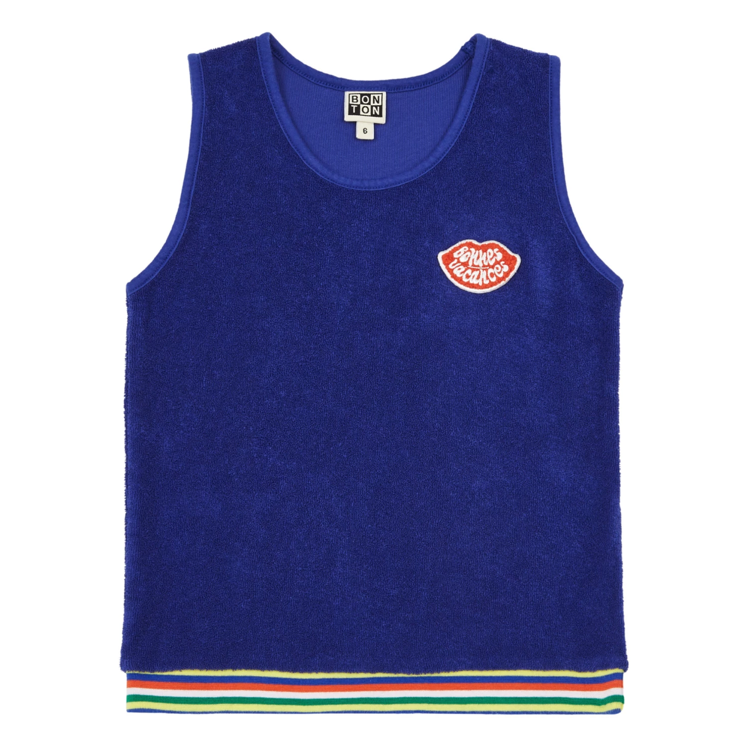 Organic Terry Cloth Tank Top Blue Bonton Fashion Children 1 Organic Terry Cloth Tank Top Blue Bonton Fashion Children