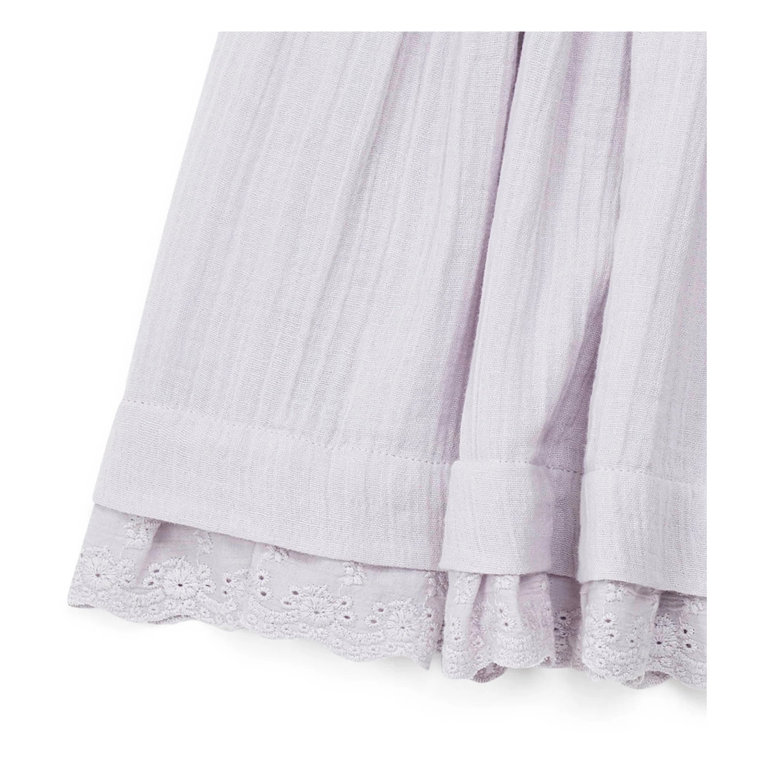 Papillon Organic Cotton Muslin Skirt Mauve Bonton Fashion Children 4 Papillon Organic Cotton Muslin Skirt Mauve Bonton Fashion Children - Image 4