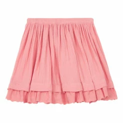Papillon Organic Cotton Muslin Skirt Pink Bonton Fashion Children