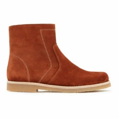 Pauline Leather Boots Caramel Bonton Shoes Children