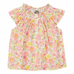 Perrine Liberty Print Blouse Pink Bonton Fashion Baby