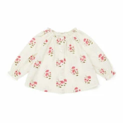 Reina Flower Blouse Ecru Bonton Fashion Baby