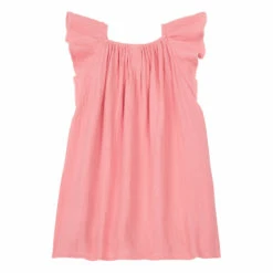 Reveuse Organic Cotton Muslin Dress Pink Bonton Fashion Children -Bonton Best Sales reveuse organic cotton muslin dress pink bonton fashion children 2