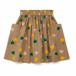 Ruche Organic Cotton Skirt Beige Bonton Fashion Children
