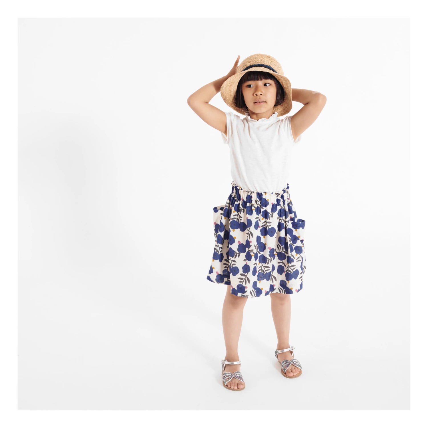 Ruche Organic Cotton Skirt Ecru Bonton Fashion Children 2 Ruche Organic Cotton Skirt Ecru Bonton Fashion Children - Image 2