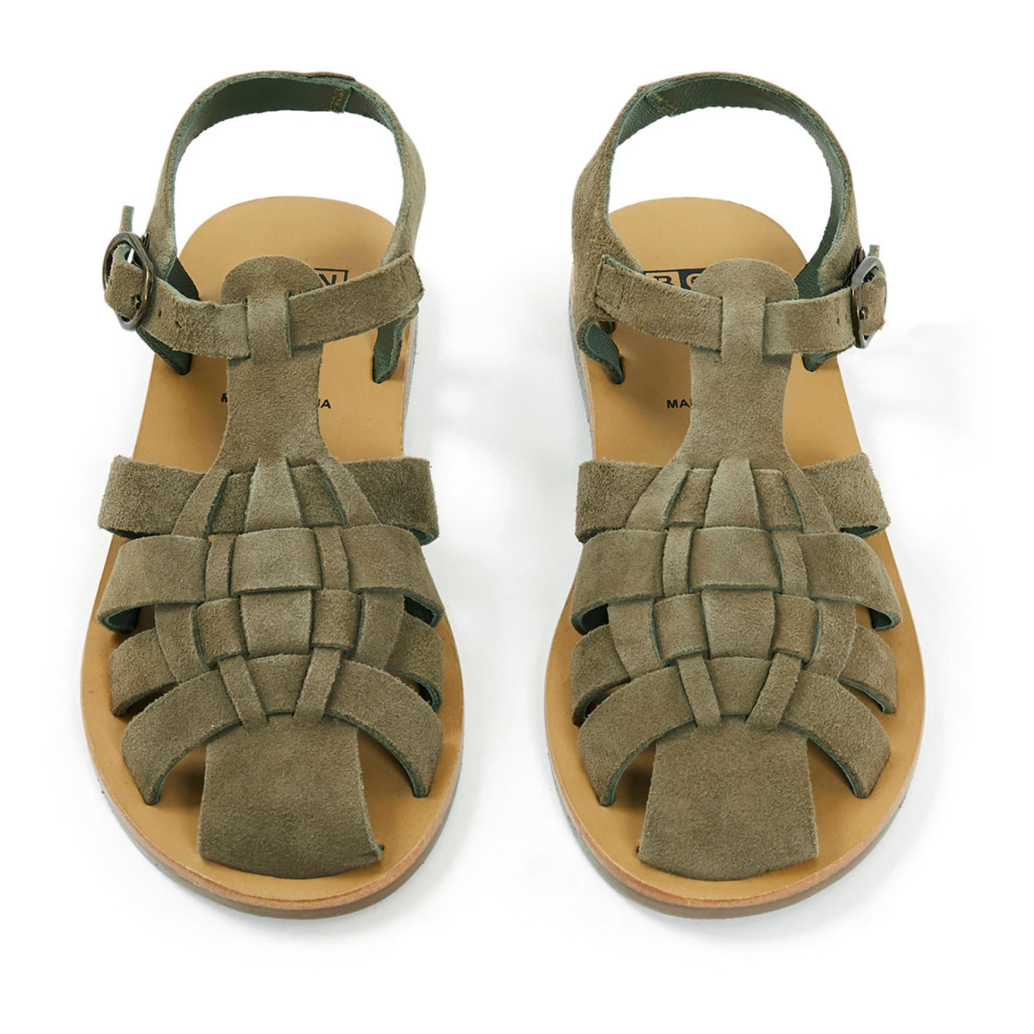 Sanmaikaon Suede Sandals Khaki Bonton Shoes Baby, Children 3 Sanmaikaon Suede Sandals Khaki Bonton Shoes Baby, Children - Image 3