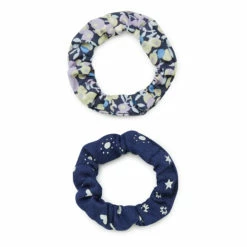 Set of 2 Scrunchies Blue Bonton Fashion Children