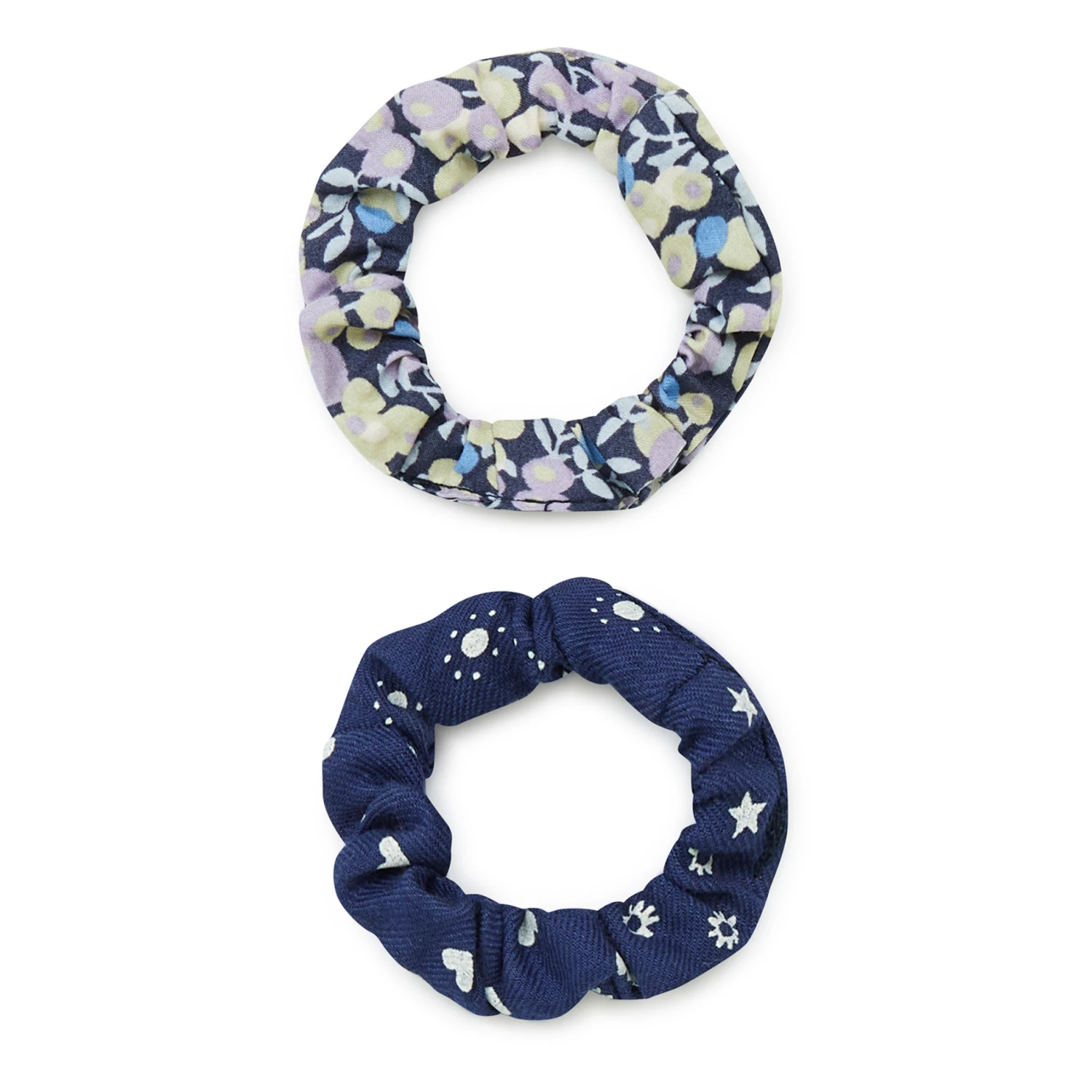 Set of 2 Scrunchies Blue Bonton Fashion Children 1 Set of 2 Scrunchies Blue Bonton Fashion Children