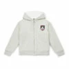 Sherpa-Lined Organic Cotton Zip Hoodie Sand Bonton Fashion Children