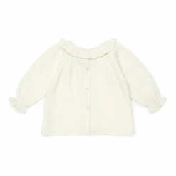 Solane Organic Cotton Muslin Blouse Ecru Bonton Fashion Baby -Bonton Best Sales solane organic cotton muslin blouse ecru bonton fashion baby 2