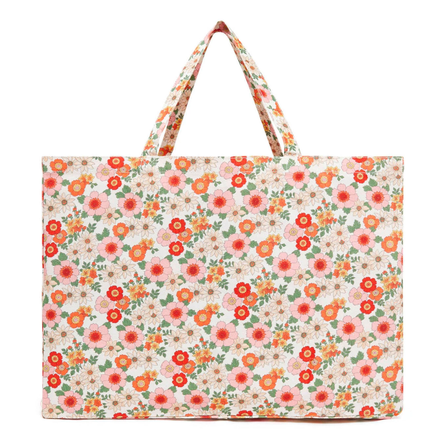 Soleil Floral Tote Bag Orange Bonton Fashion Children 3 Soleil Floral Tote Bag Orange Bonton Fashion Children - Image 3