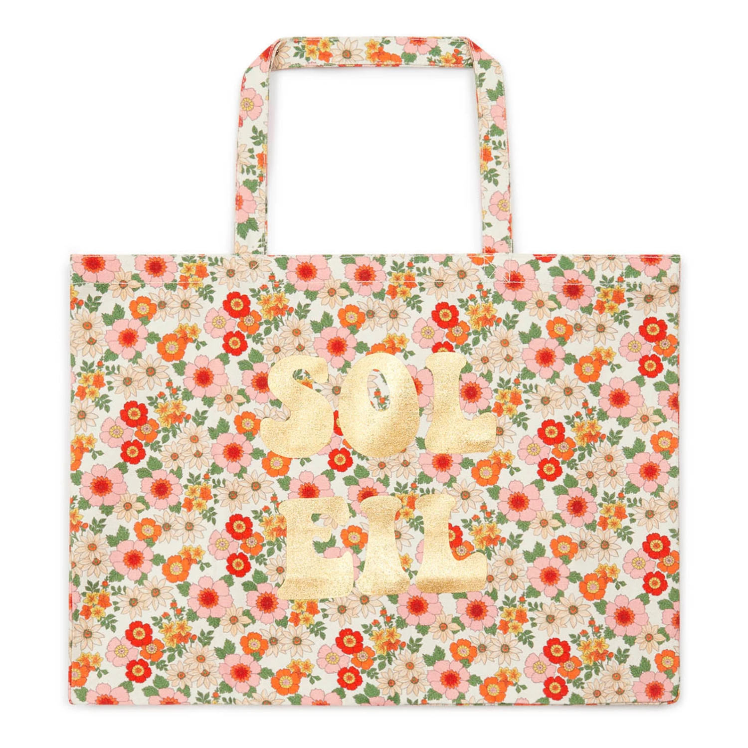 Soleil Floral Tote Bag Orange Bonton Fashion Children 1 Soleil Floral Tote Bag Orange Bonton Fashion Children