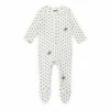 Star Footed Pyjamas Ecru Bonton Fashion Baby