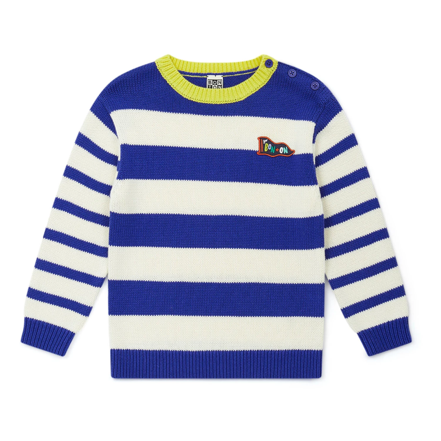 Striped Jumper Blue Bonton Fashion Children 1 Striped Jumper Blue Bonton Fashion Children