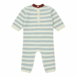 Striped Woollen Jumpsuit Blue Bonton Fashion Baby -Bonton Best Sales striped woollen jumpsuit blue bonton fashion baby 2