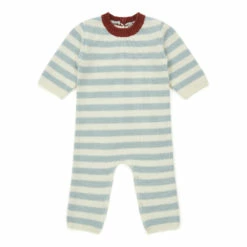 Striped Woollen Jumpsuit Blue Bonton Fashion Baby